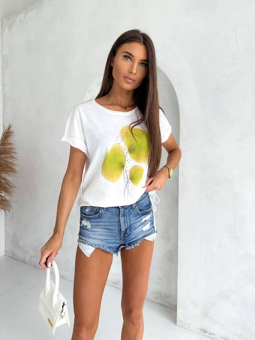 Блуза Nika.PL Emi-22 бело-зеленый фото 4