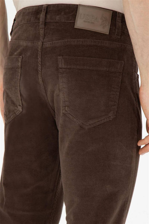 Мужские коричневые брюки из плотной ткани - U.s. polo assn фото 7