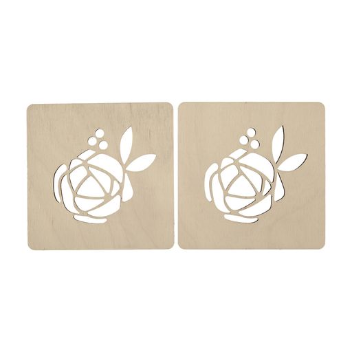 Заготовка для декорирования Mr. Carving ВД-298 Подставка под горячее Романтика фанера 8.5 х 8.5 х 0.3 см 2 шт СК/Распродажа