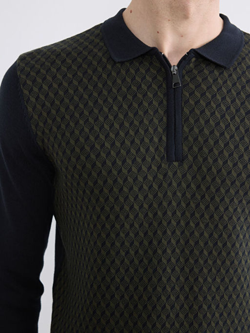 Polo Yaka Erkek Triko Kazak