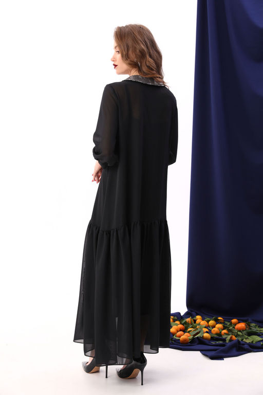 Платье NIKVA н800-3-Р черный+серебро  фото 5