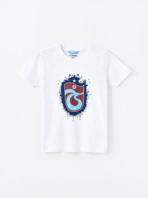 Bisiklet Yaka Trabzonspor Bask?l? K?sa Kollu Erkek ?ocuk ?ortlu Pijama Tak?m? - Waikiki фото 2