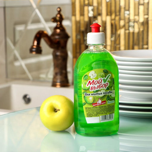 Цена за 3 шт. Средство для мытья посуды Мой выбор, "Яблоко", 500 мл
