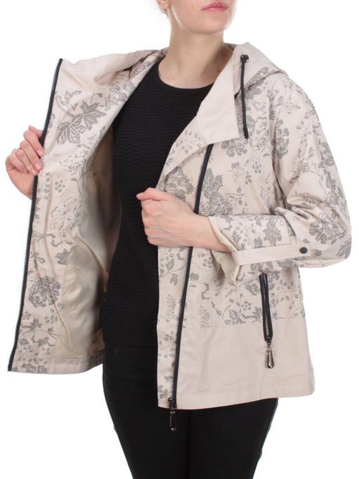 F3938 BEIGE Ветровка женская CO-COCOPINE (85% хлопок, 15% полиэстер) - Фабричный китай фото 9