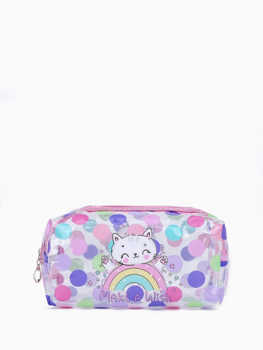 Набор косметичек для бассейна 2 в 1 «Котик», с рисунком, разноцветный