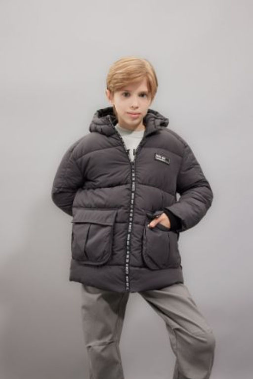 Erkek Cocuk Su Itici Kapusonlu Parka