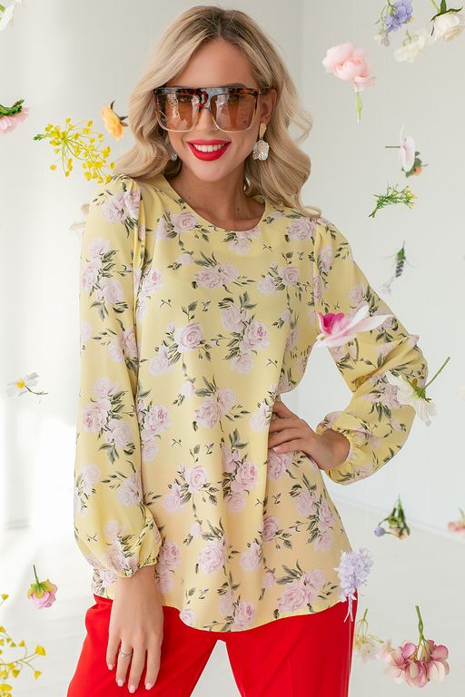 Блузон Парижанка (цветы лимончелло) - Эльза фото 6