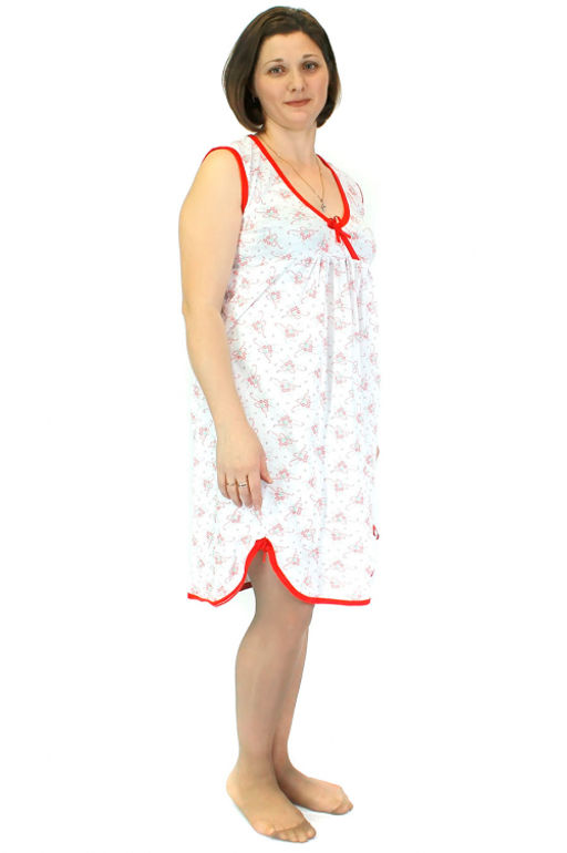 Арт. 6112 Ночная сорочка без рукав Цвет:ассорти - Калинка фото 2