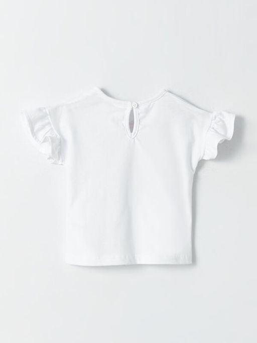 Bisiklet Yaka K?sa Kollu Minnie Mouse Bask?l? K?z Bebek Ti??rt ve ?ort 2li Tak?m - Waikiki фото 3