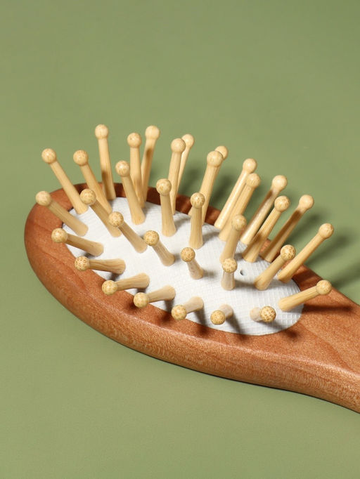 Цена за 2 шт. Расчёска - мини массажная, деревянная, 4×11.5 (±1) см