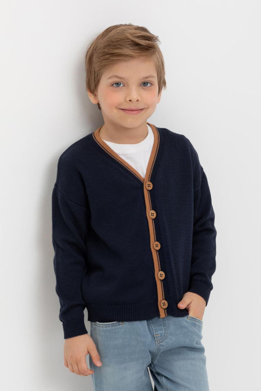 Crockid _ КВ 30154/темно-синий кардиган для мал  фото 5
