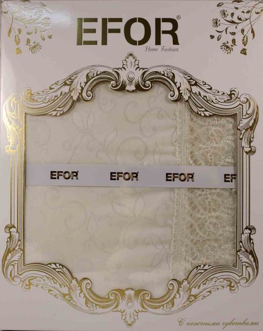 Скатерть EFOR 160x220 KDK KREM кремовый  фото 2