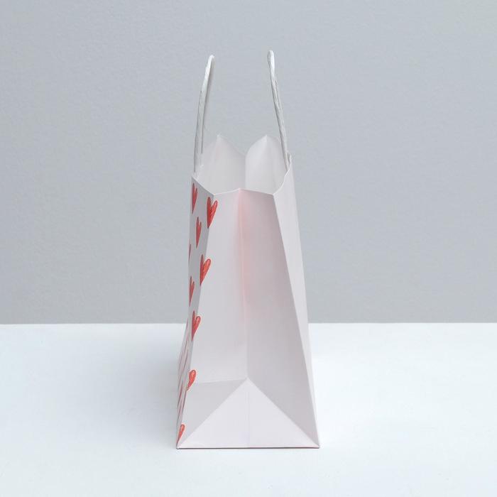 Пакет подарочный крафтовый Просто люблю, 25 22 12 см - Дарите счастье фото 3