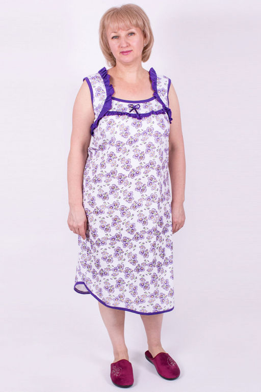 Арт. 6145 Ночная сорочка без рукав Цвет:ассорти - Калинка фото 7