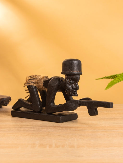 Сувенир «Абориген солдат», 5×12×23 см, дерево