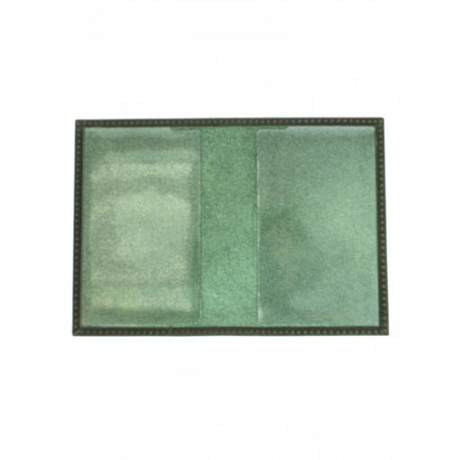 Обложка для паспорта Croco-П-401-1 натуральная кожа зеленый тем пулл-ап (205) 263958 фото 2