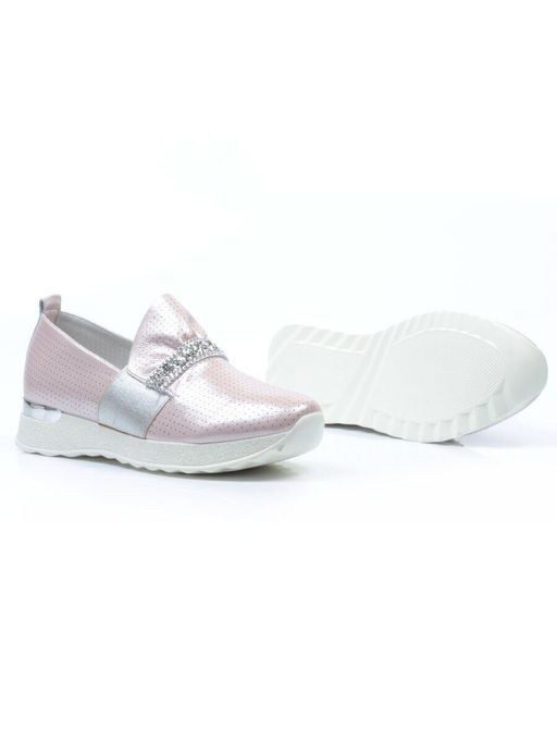 07-D08 PINK Слипоны женские (натуральная кожа) - Фабричный китай фото 16