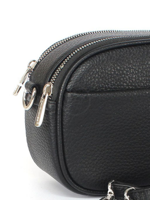 Сумка женская искусственная кожа DJ-CM 6920-BLACK, 2отд, плечевой ремень, черный SALE 260336 - Adelia фото 4