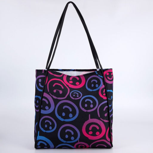 Сумка - шопер с нашивкой NAZAMOK Улыбка, 40387 см  фото 7