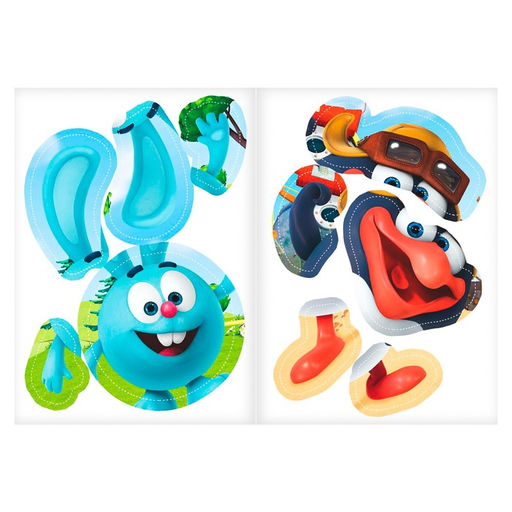 Книги - аппликации «Смешарики», набор 6 шт. по 20 стр., А5