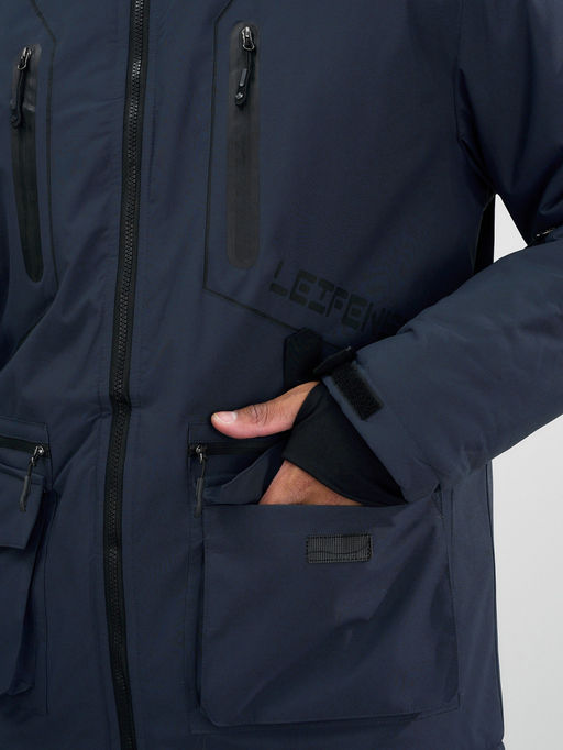 Горнолыжный костюм мужской зимний темно-серого цвета 394TC - Leifensh фото 21