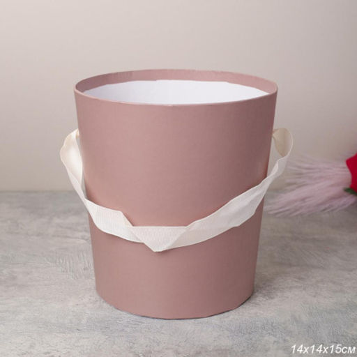Коробка для цветов 14х15 см / 527-5PINK FOG /уп 300/