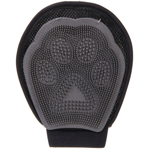 Варежка для мытья и вычесывания животных "ПРЕМИУМ - МОЙ БРО", цвет серый/черный, 18.5*23см (лейбл)