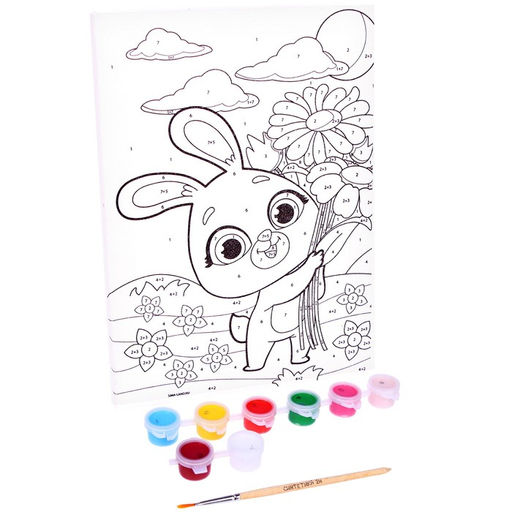 Картина по номерам Зая с цветами, 21 15 см - Школа талантов фото 3