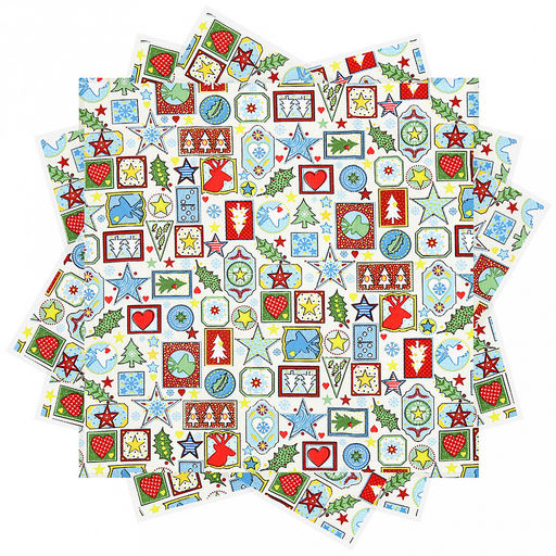 "Новогоднее настроение" Комплект столовый 4пр: салфетка сервировочная 45х45см, хлопок "Премиум" 186г/м2, "Домашняя мода" (Россия)