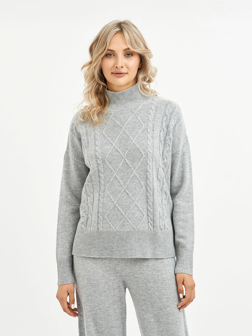 водолазка женская из шерсти с ромбами - Glenfield фото 3