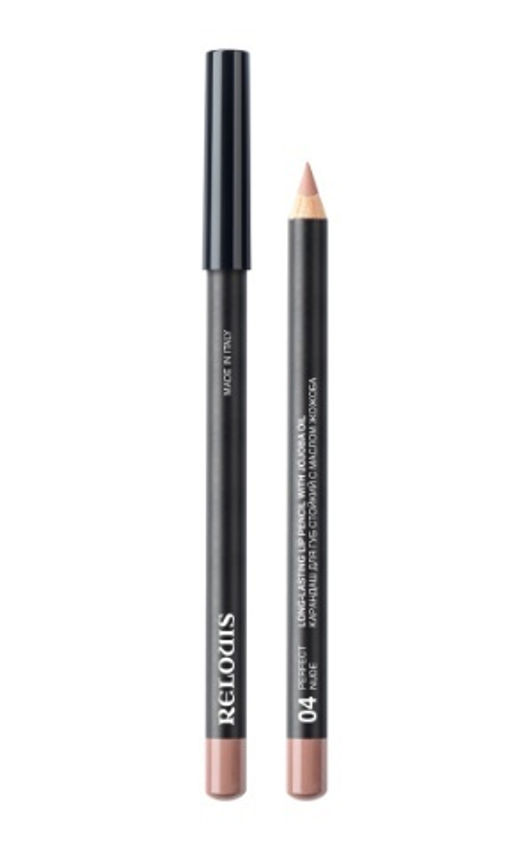 RELOUIS Карандаш для губ стойкий с маслом жожоба тон 04 perfect nude (Италия)