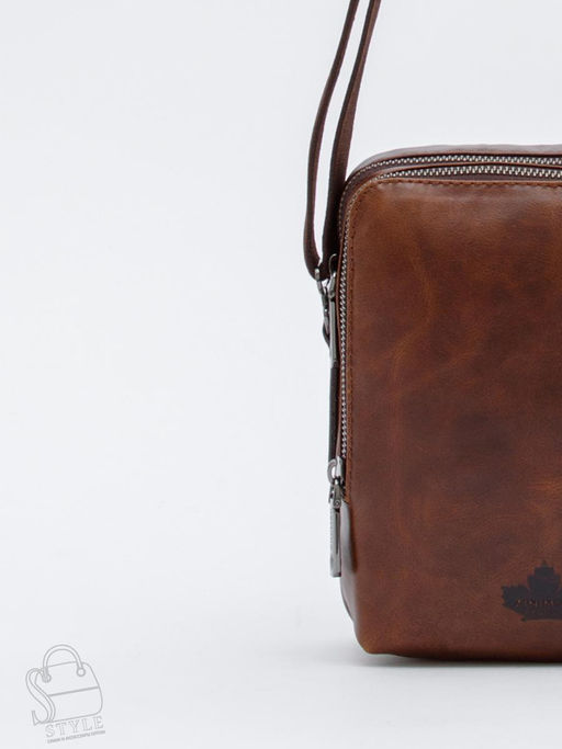 Сумка мужская кожаная 8882-2Z brown Zinimsk