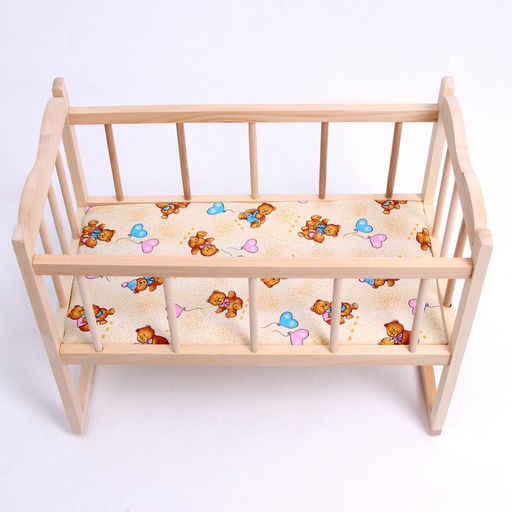 Кровать - качалка для кукол, большая, 50×30×45 см