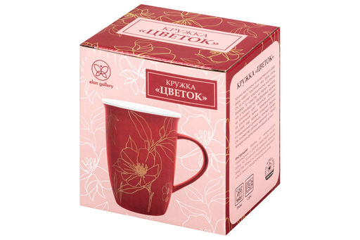 Кружка 450 мл 12,5*9*12,5 см Цветок, NEW BONE CHINA - Elan gallery фото 8