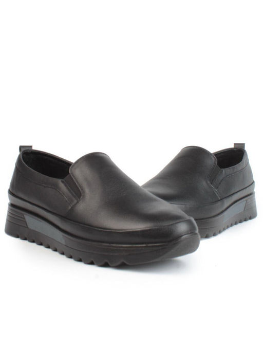 03-5305 BLACK Полуботинки женские (натуральная кожа)