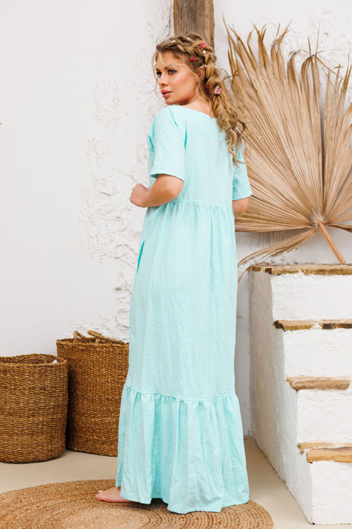 Платье AMORI 9735 светлая бирюза  фото 3