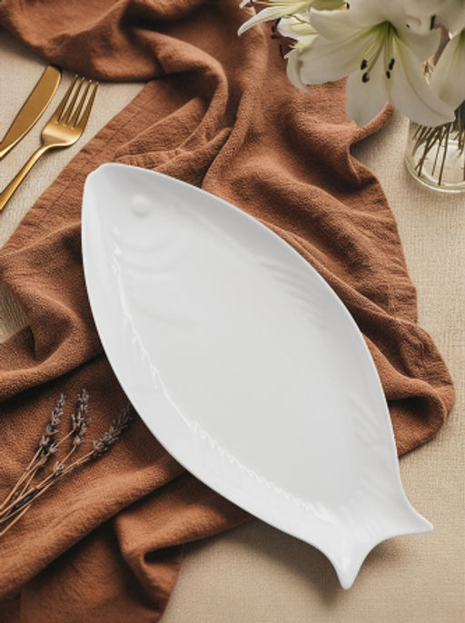 Блюдо 38,5*18*3 см Рыба, фарфор - Elan gallery фото 3