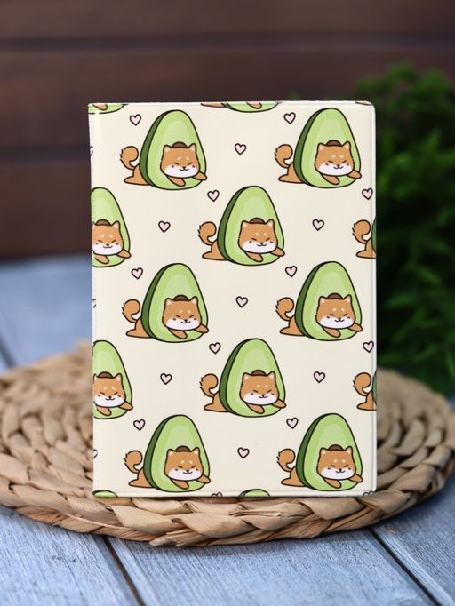 Обложка для паспорта Аниме Many shiba inu avocado, плотность 600 мкм