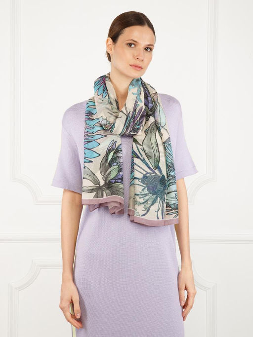 Палантин жен. шелк+мод 110х180 E12-8219-11 - Eleganzza фото 8