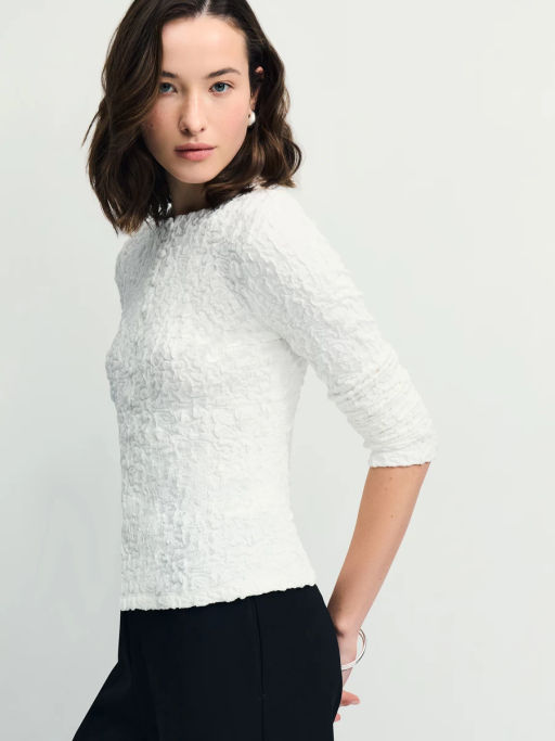 Приталенный лонгслив из вискозы / Zarina  фото 2