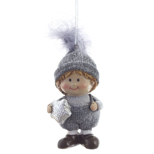 Фигурка декоративная подвесная "Дети", L4 W3 H7,5 см, 2в.