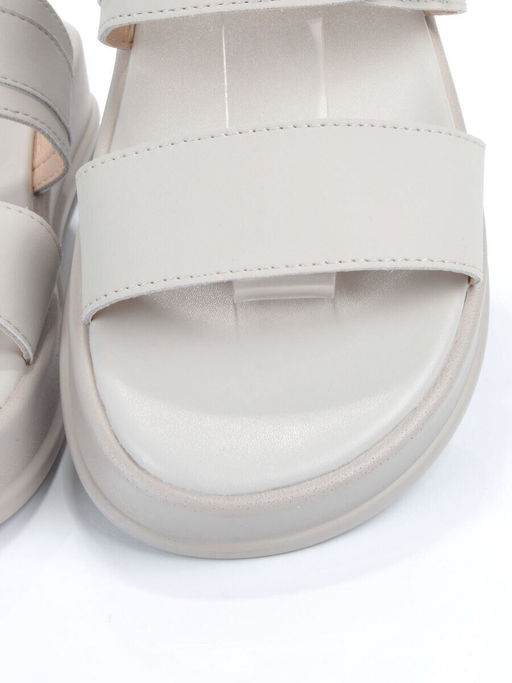 08-PEQ198-2 LT. GRAY Босоножки женские (натуральная кожа)