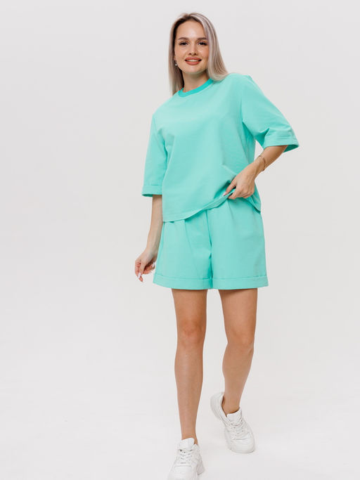 Костюм женский К-205 (футер с лайкрой) Оливковая