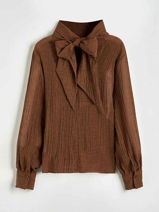 Dik Yaka Dokulu Bluz