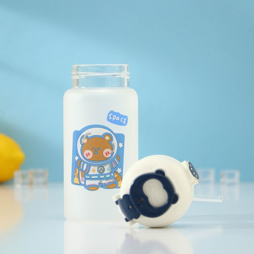 Бутылка для воды «Космос», 370 мл, 7×17 см, матовое стекло, рисунок МИКС