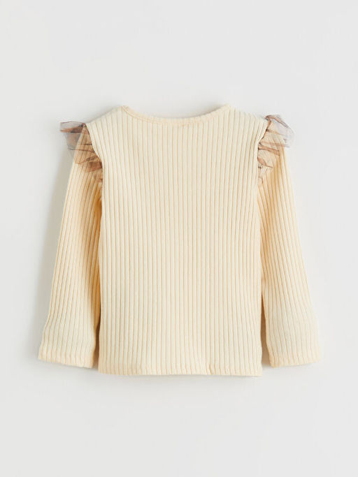 Bisiklet Yaka F?rf?rl? Nak??l? K?z ?ocuk Ti??rt