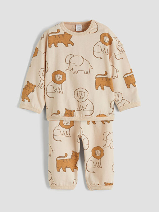 Hayvan Desenli Erkek Bebek E?ofman Tak?m?