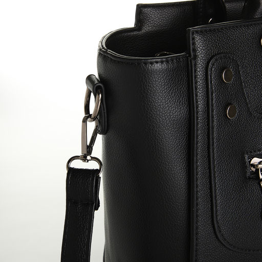 Сумка женская тоут, на молнии, цвет чёрный - Simaland фото 5