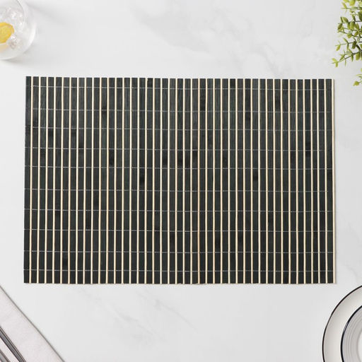 Салфетка сервировочная на стол «Соломка черная», 45×30 см, чёрная