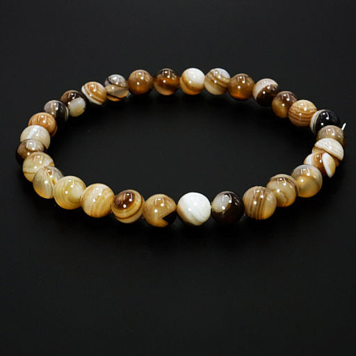 Браслет из камня Кофе агат карьерный рост и высокий заработок 6мм